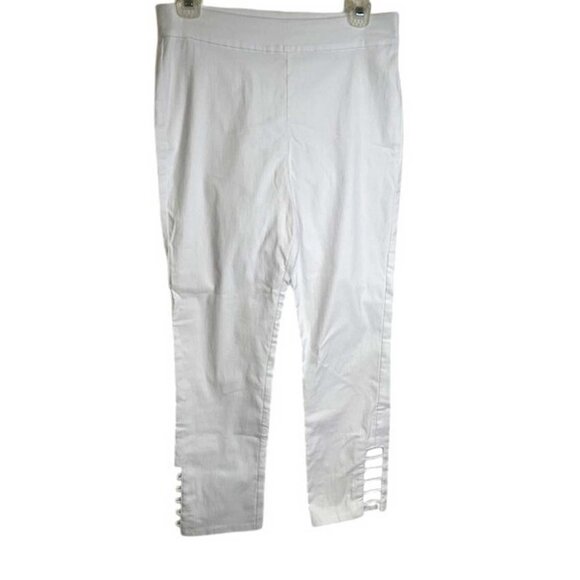 Susan Graver Smooth Stretch Pull-On Crop Pants w/ Trim Size 6 (4446) - Picture 4 of 4